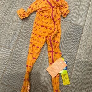 Kickee Pants Orange and Purple Jumpsuit